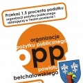 plakat OPP powiatu bełchatowskiego 1,5 proc